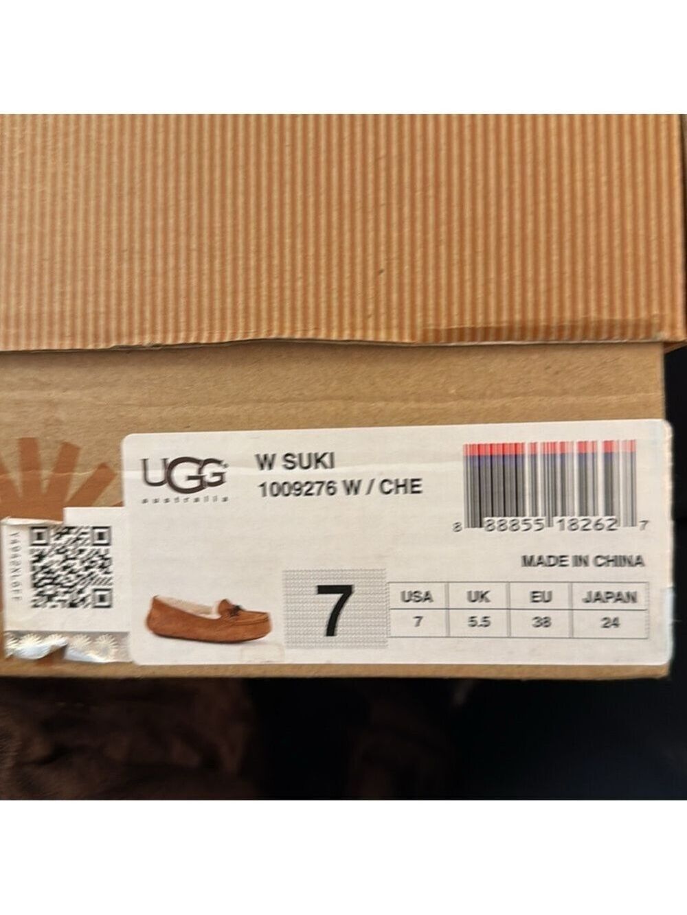 UGG Australia W Suki Moccasin Slippers - Chestnut - Size 7 - New in Box! - Picture 10 of 11